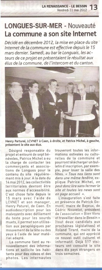 article inauguration la renaissance du bessin 11 mai 2012
